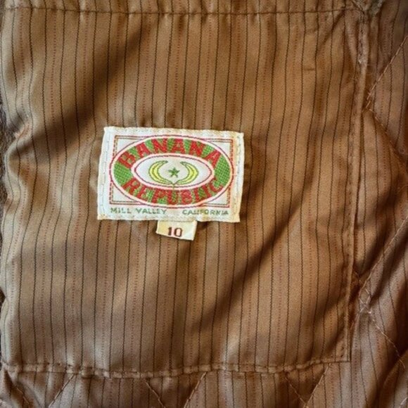 Vintage Mill Valley Banana Republic leather aviator jacket with shearling collar - Picture 5 of 9